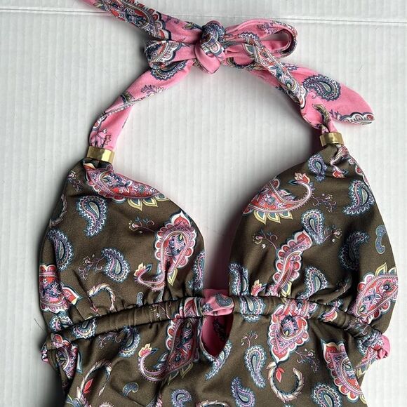 Boden Beaded Gather Halter Swimsuit - Picture 10 of 14